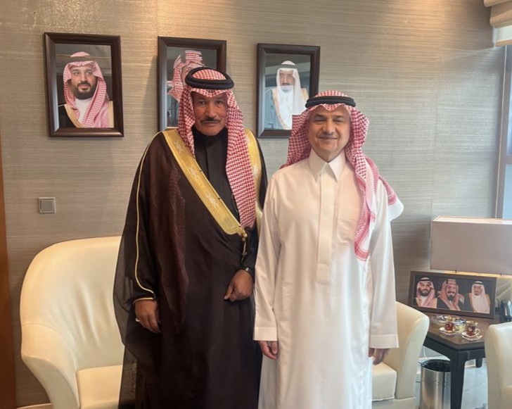 السفير السعودي الامير منصور يستقبل الشيخ ابو تايه