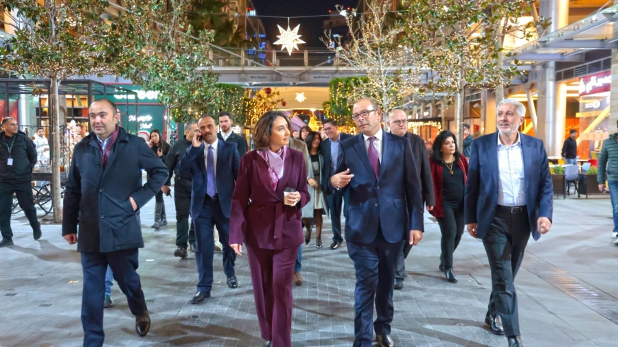 الأميرة ريم علي تضيء شجرة