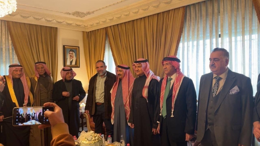 الشيخ الجربا يولم للسفير السعودي الامير منصور بن خالد بن فرحان ال سعود