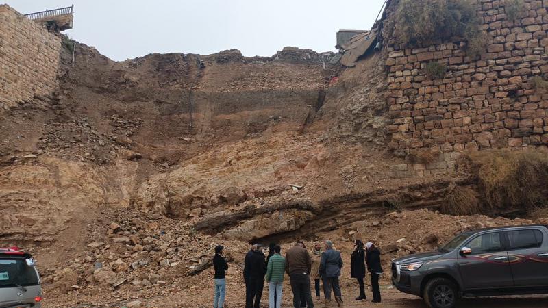  أسباب انهيار جزء من سور الكرك التاريخي 