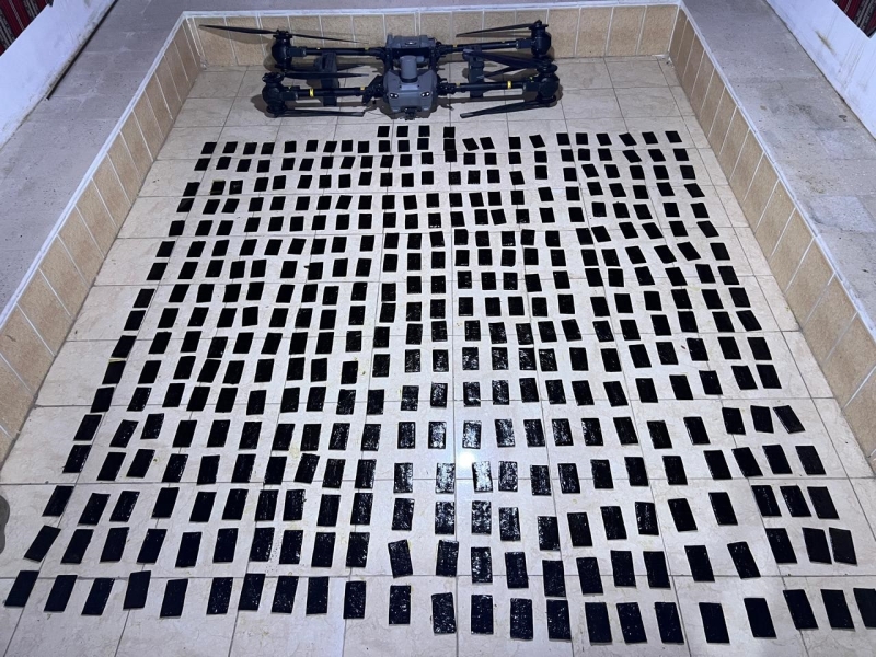  احباط محاولة تهريب مواد مخدرة بواسطة طائرة مسيّرة