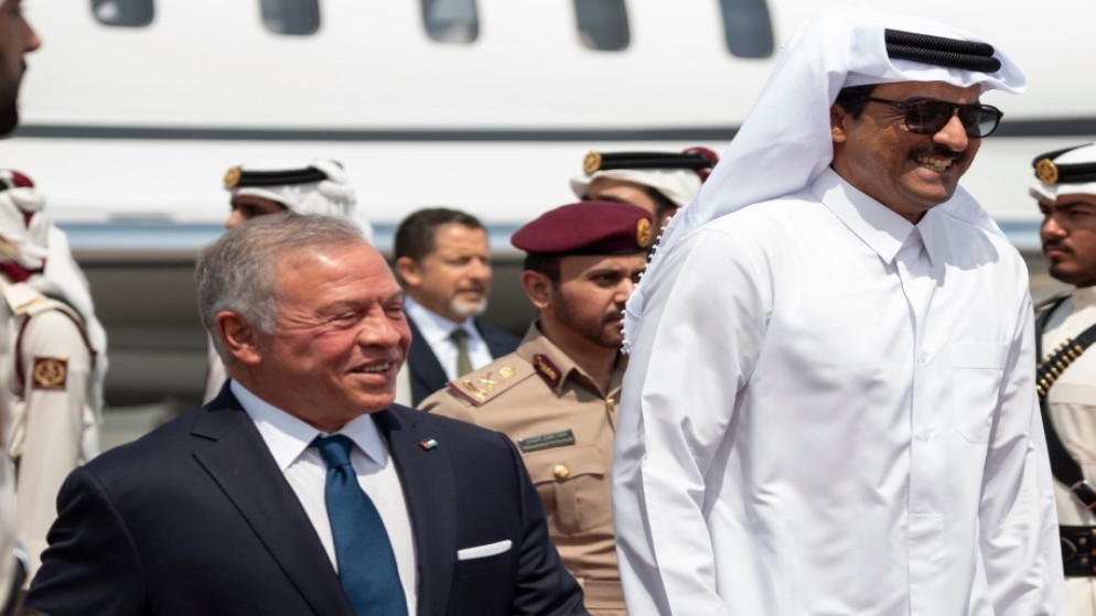 الملك عبدالله الثاني يبدا زيارة رسمية الى قطر