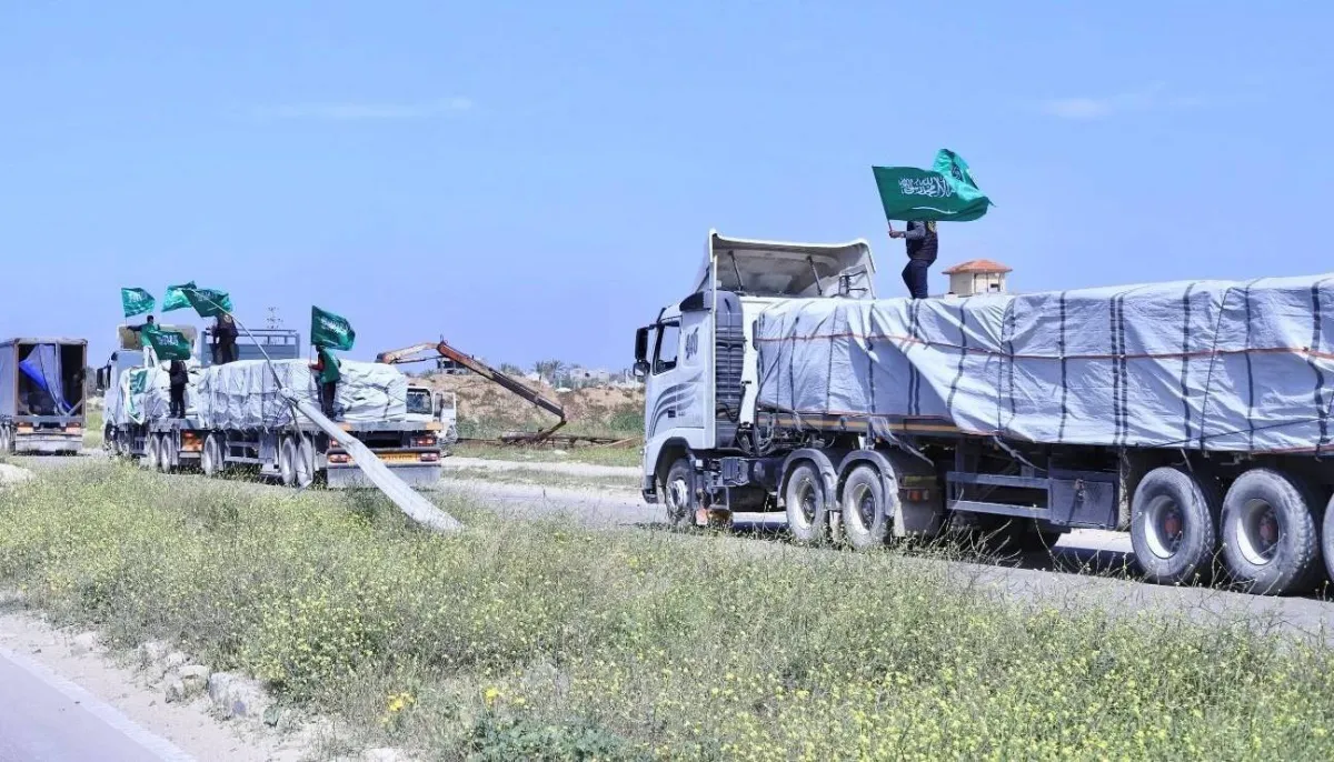 وصول قافلة مساعدات سعودية جديدة الى غزة