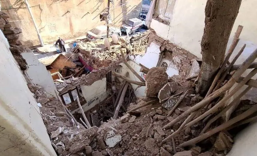 تضرر منازل صنعاء التاريخية جراء الامطار الغزيرة