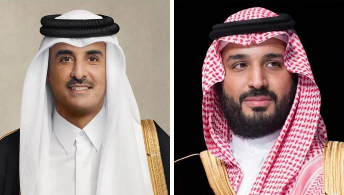 ولي العهد السعودي وأمير قطر يناقشان جهود تعزيز أمن المنطقة