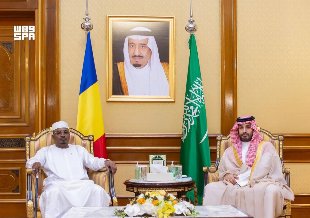 ولي العهد السعودي والرئيس التشادي يبحثان العلاقات الثنائية
