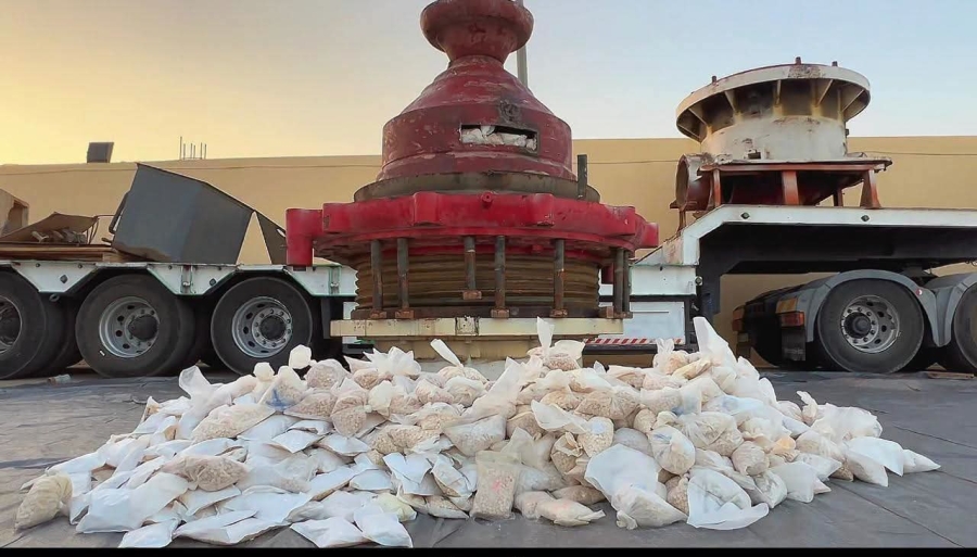 السعودية تصبط اردني هرب مخدرات داخل كسارة 