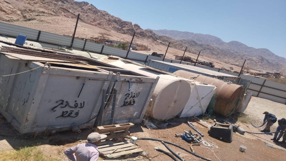 ضبط اكبر سارق مياه في العقبة في حملة امنية موسعة