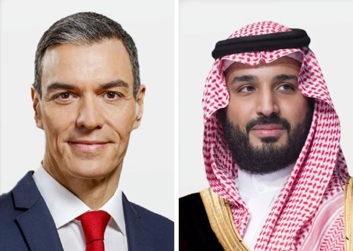 محمد بن سلمان يبحث مع رئيس وزراء اسبانيا تعزيز التعاون المشترك