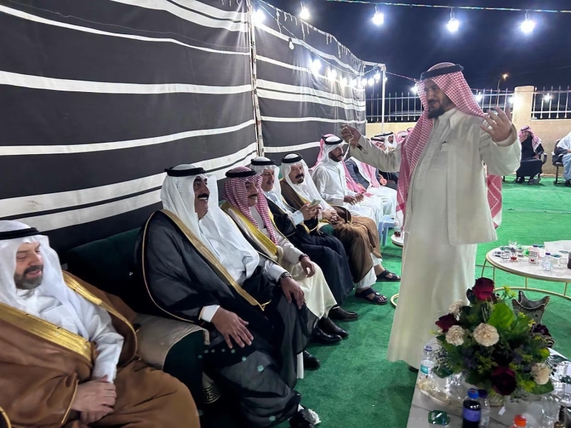 مأدبة عشاء للشيخ الشايش نايف الخريشا تجمع شيوخ ووجهاء ونوابًا من مختلف مناطق المملكة