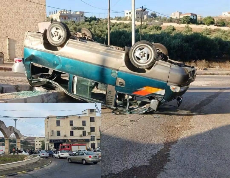 اصابات في حادث تصادم في اربد