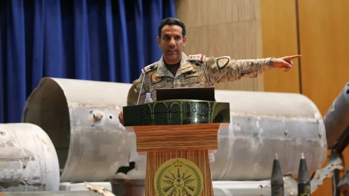 التحالف يعلن تدمير منصة اطلاق صواريخ حوثية استهدفت الرياض